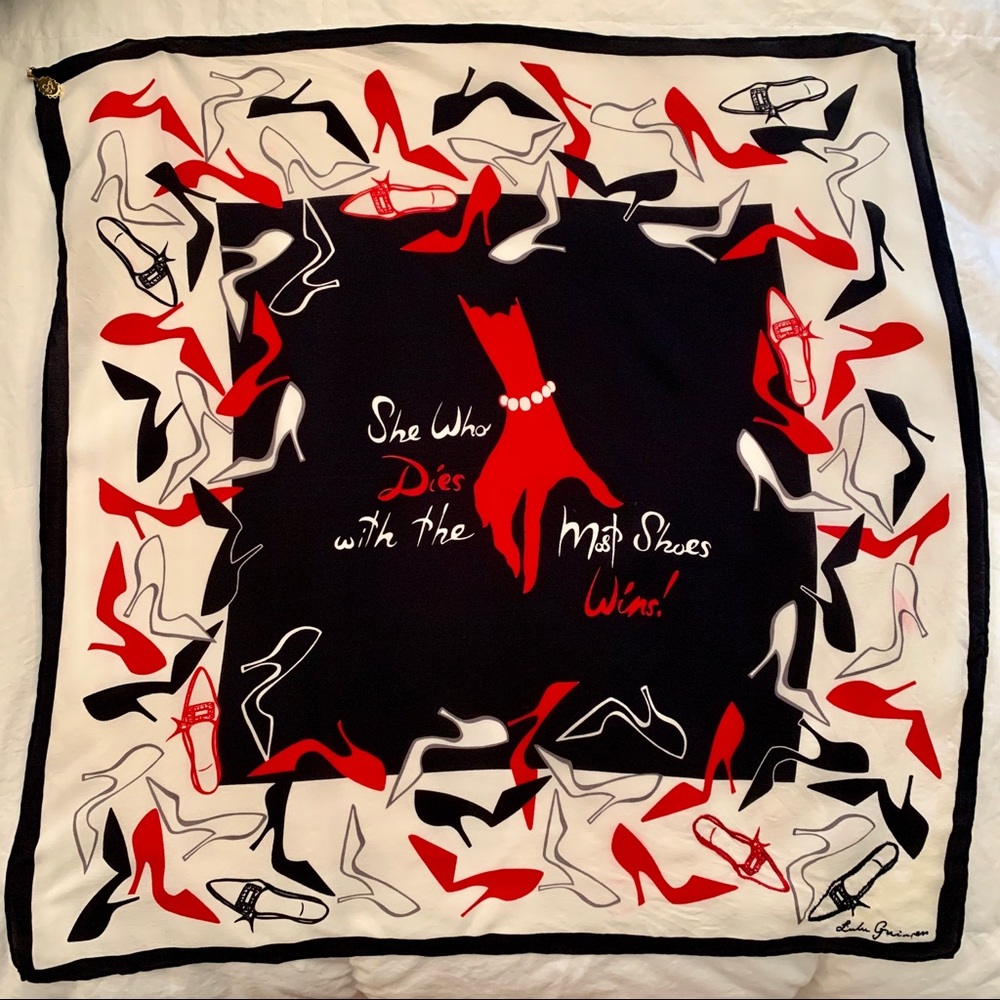 Lulu Guinness 100% Silk Scarf (20-inch square)
